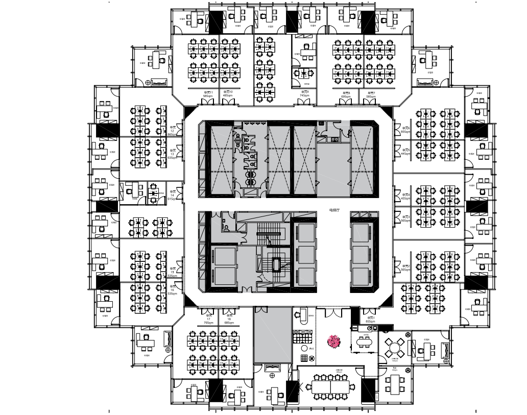 CITIC Square 办公平面规划图