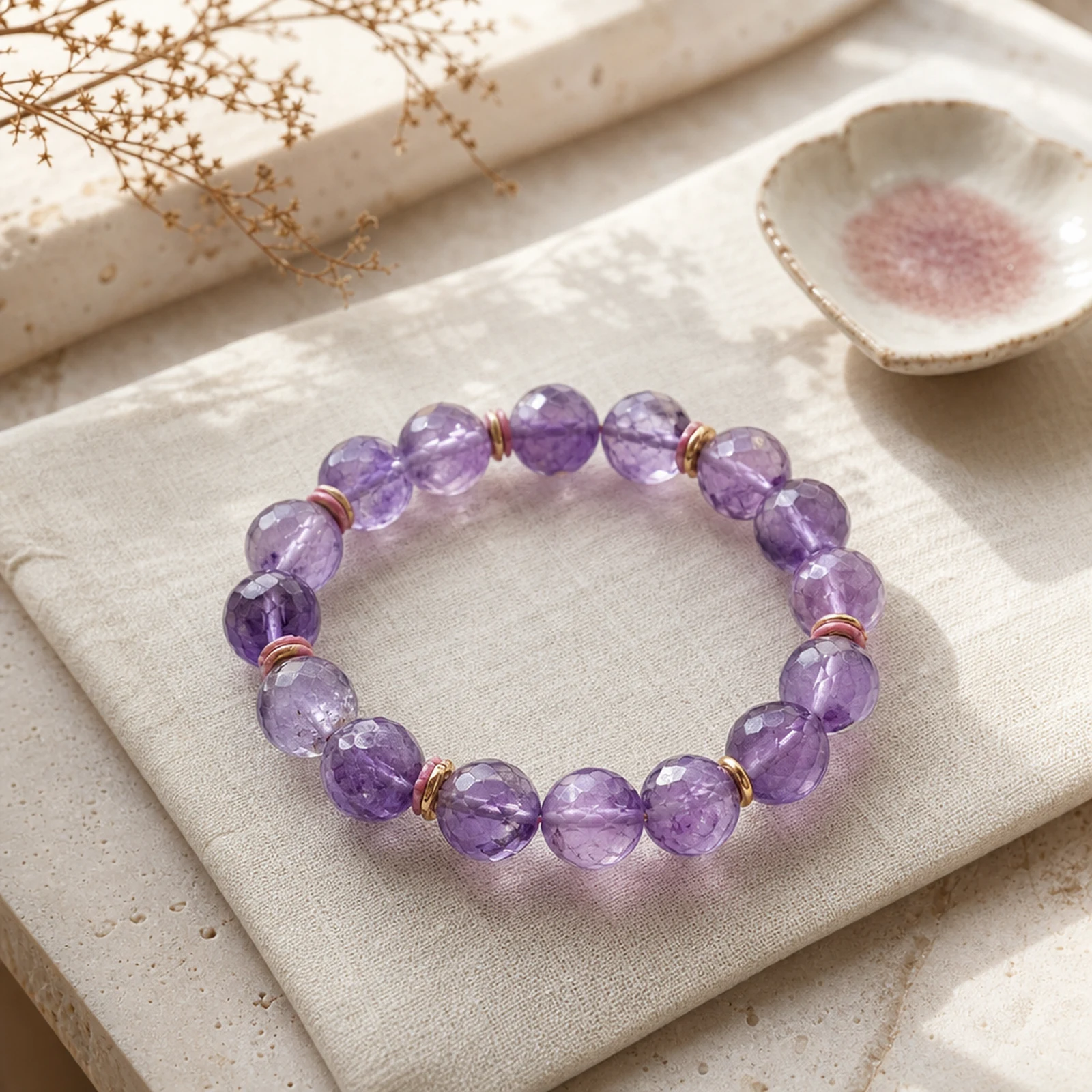 Amethyst Focus Bracelet quiet ritual setting