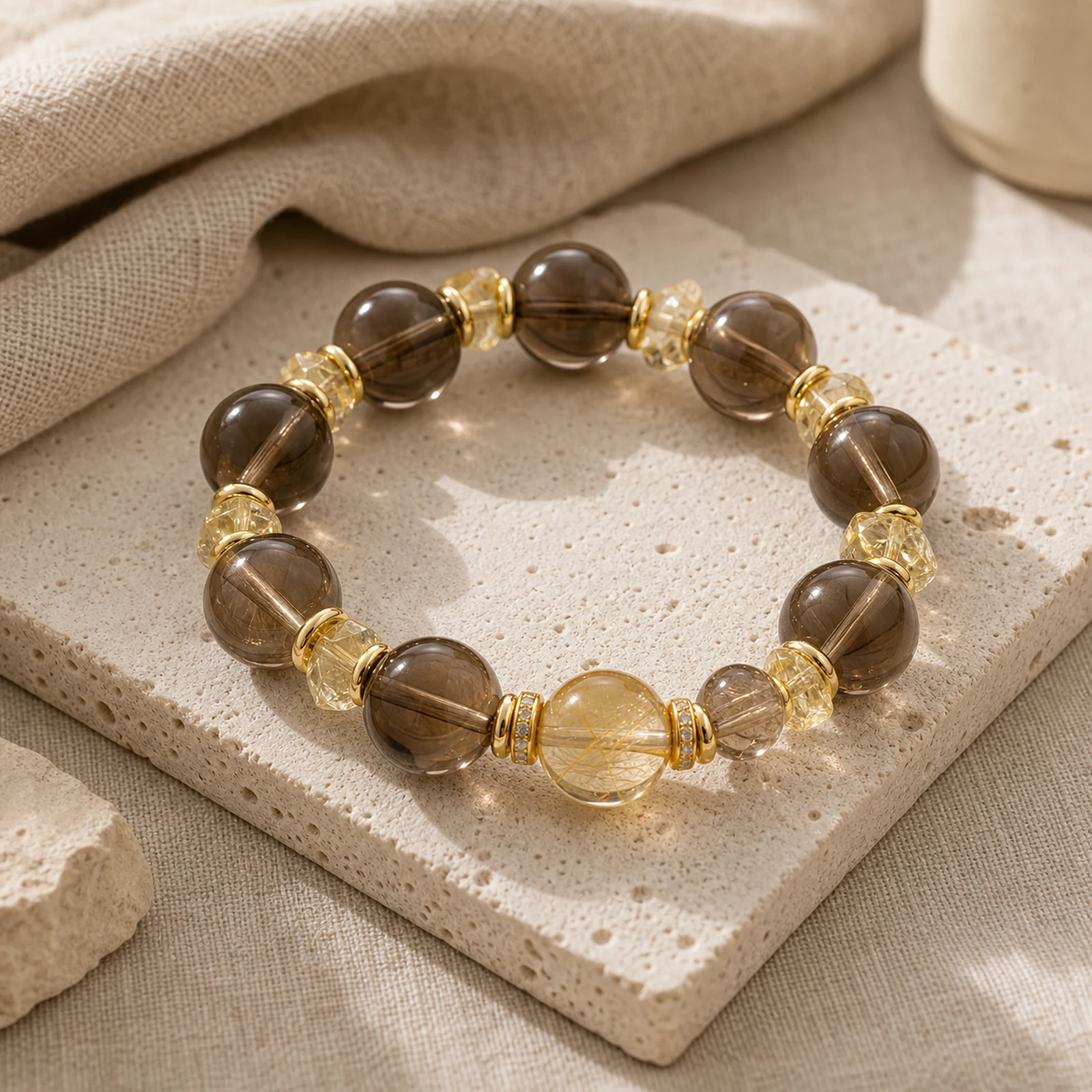 Lemurian Citrine Bracelet alternate angle