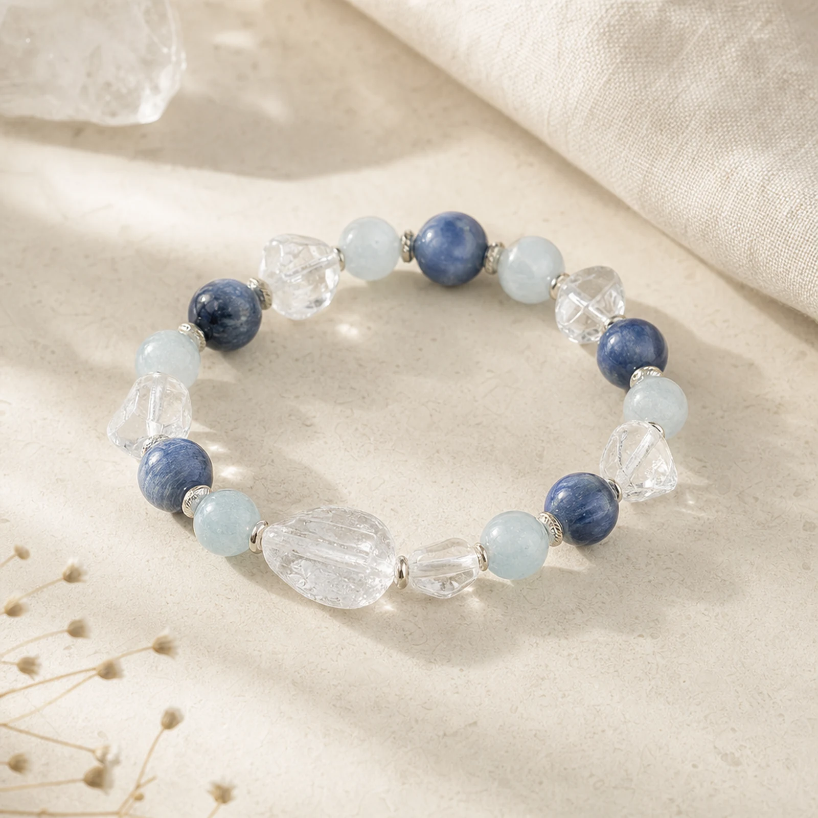 Aquamarine Kyanite Bracelet alternate angle