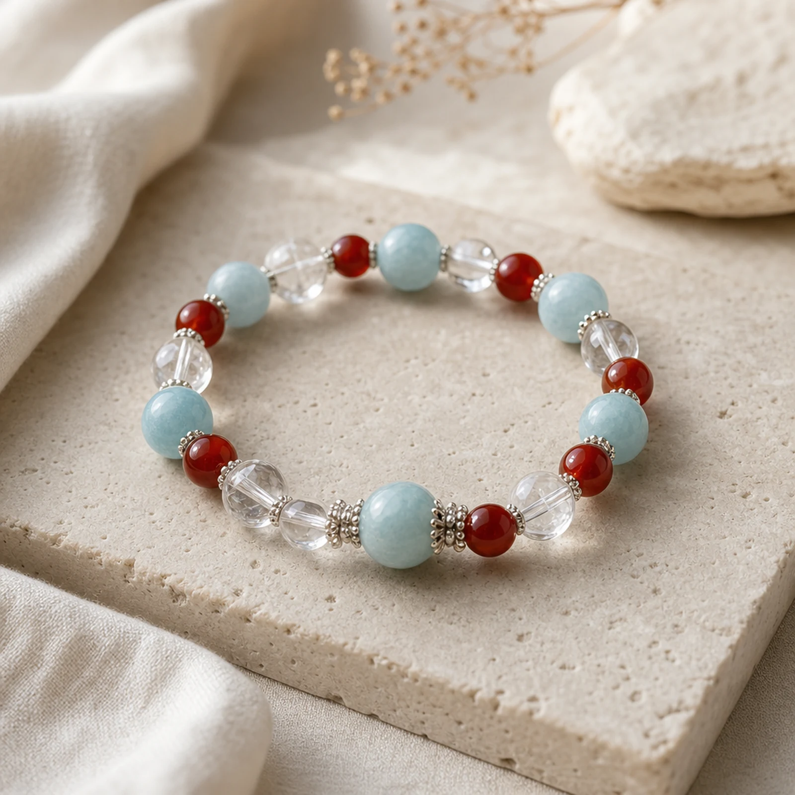 Amazonite Carnelian Bracelet alternate angle