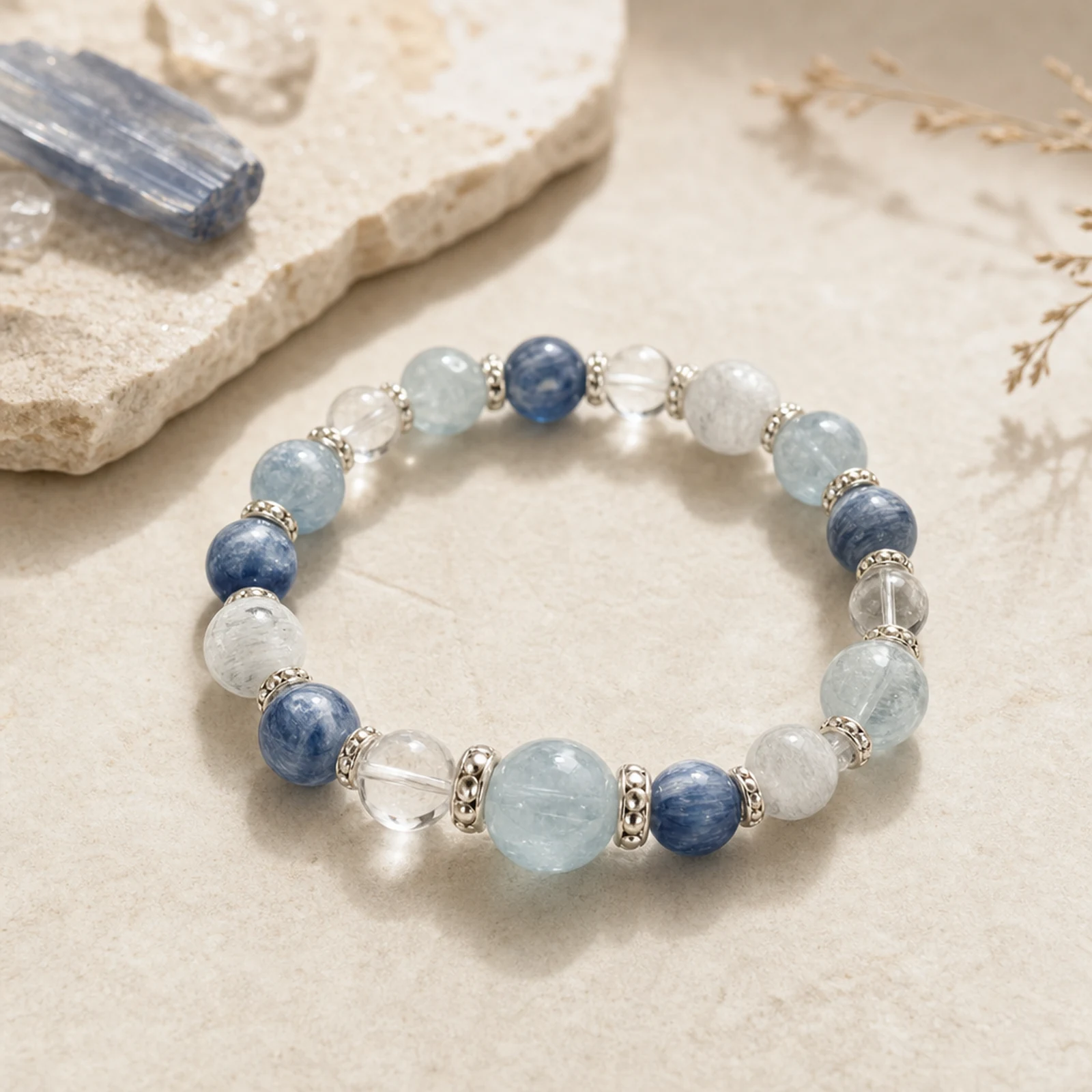 Kyanite White Quartz Bracelet alternate angle