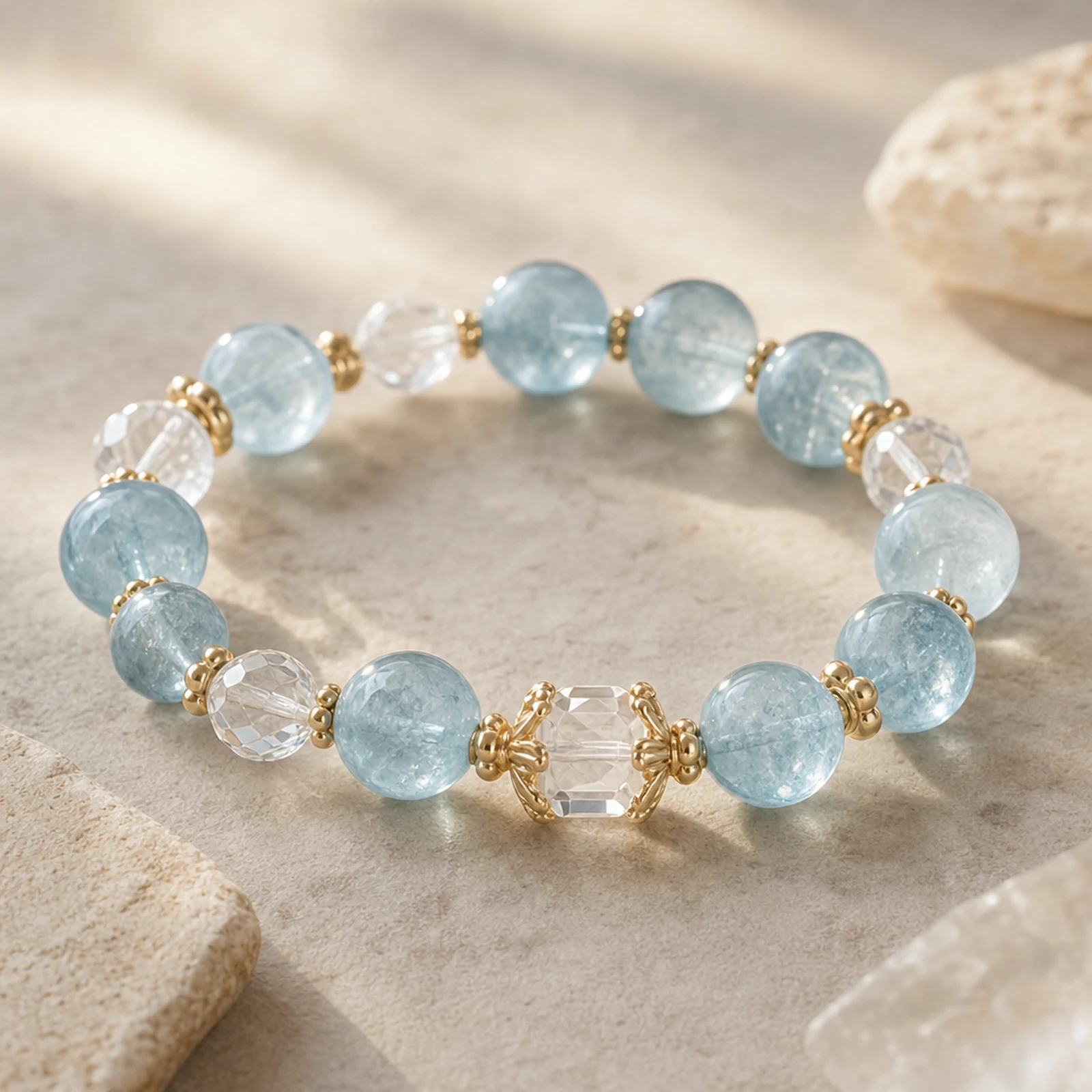 Aquamarine Silver Bracelet material detail