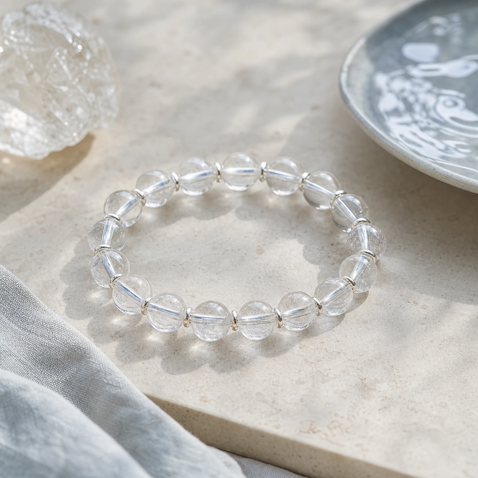 Clear Quartz Water Bracelet alternate angle
