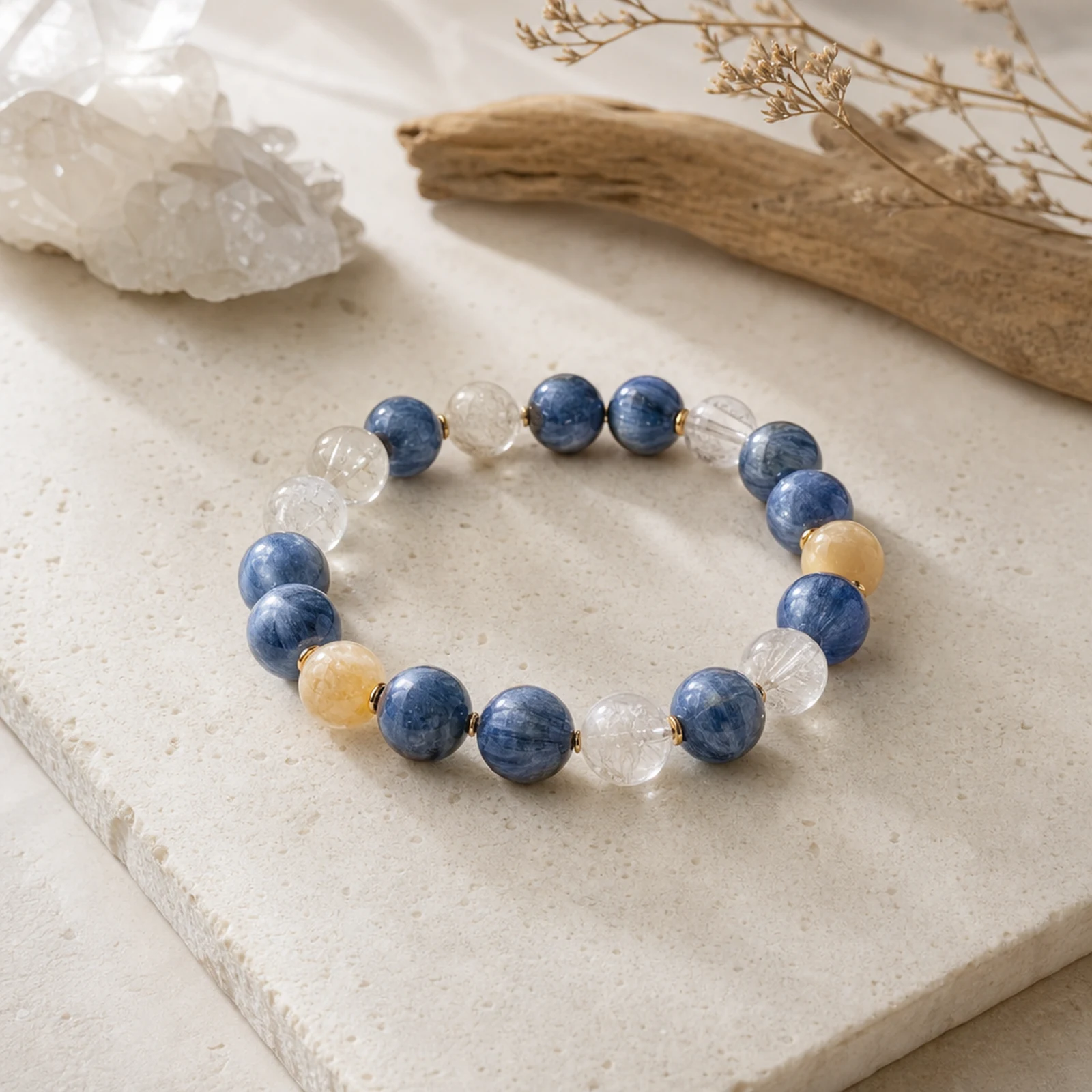 Kyanite Amber Bracelet alternate angle