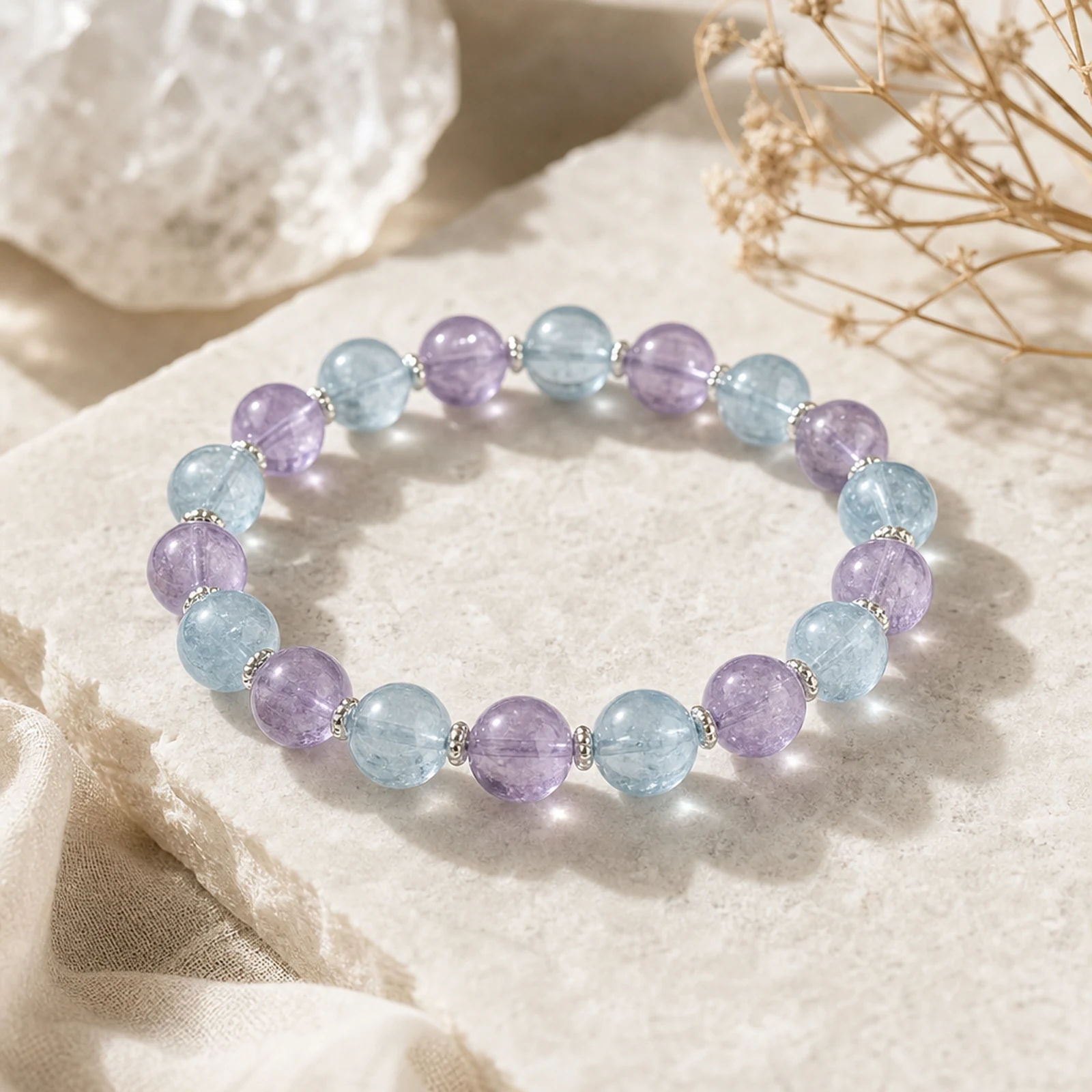 Aquamarine Amethyst Bracelet alternate angle