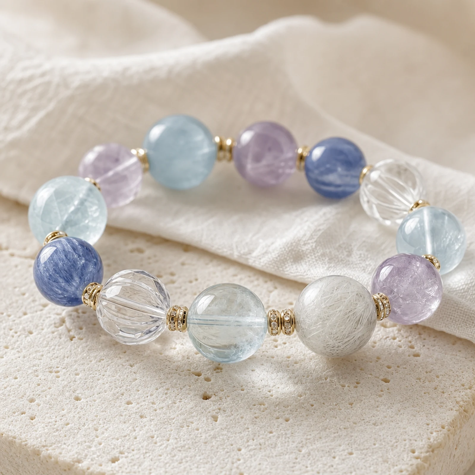 Aquamarine Topaz Bracelet material detail