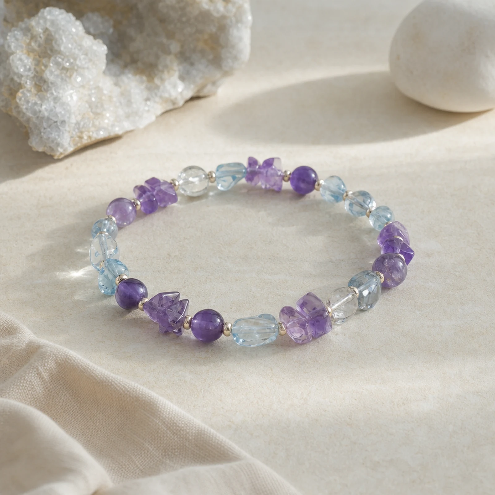 Amethyst Topaz Bracelet alternate angle