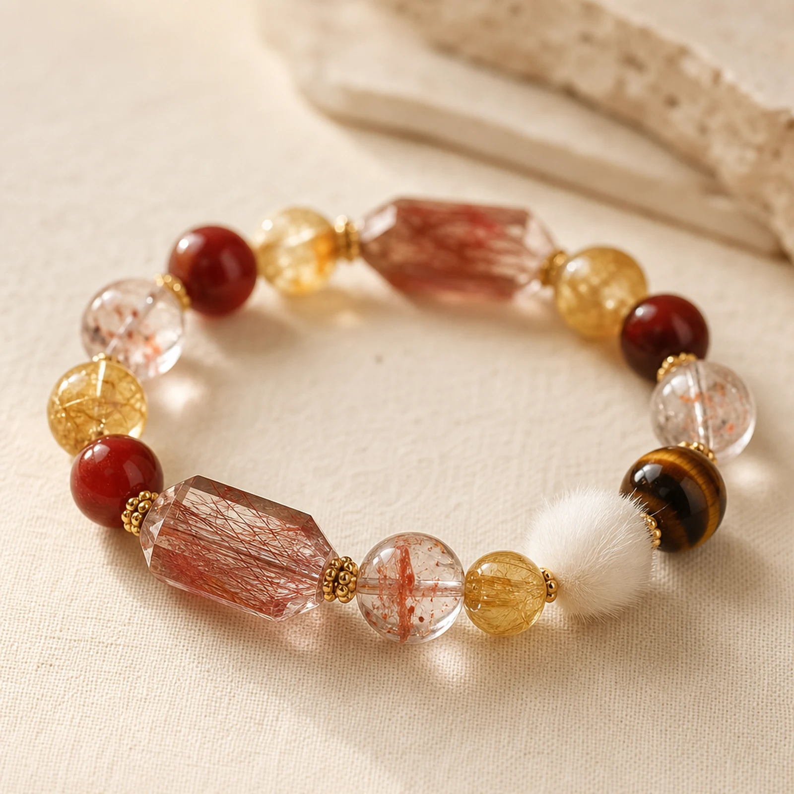 Tiger Eye Earth Bracelet material detail