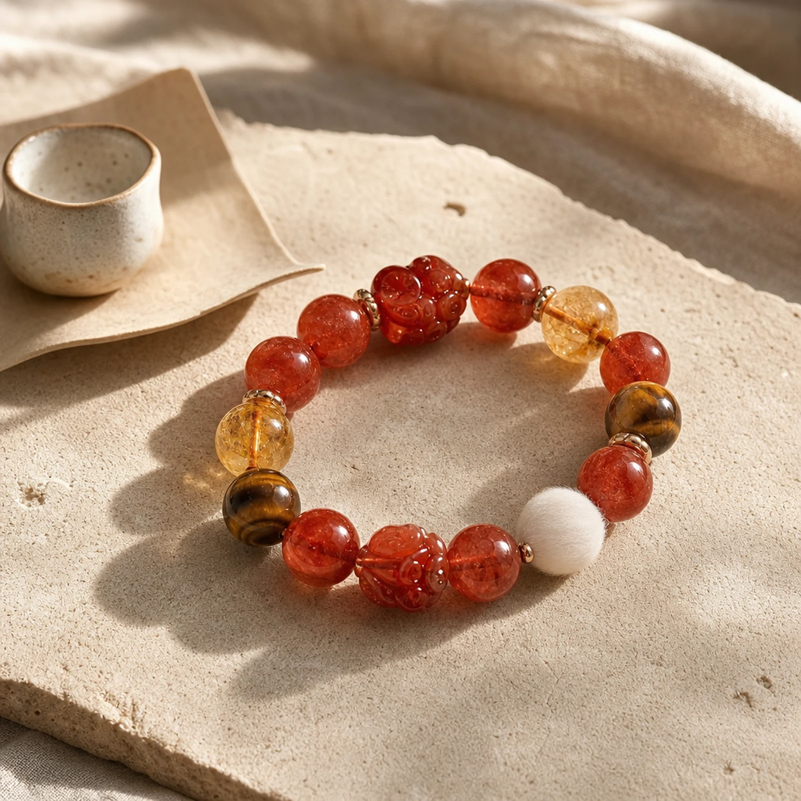 Tiger Eye Earth Bracelet quiet ritual setting