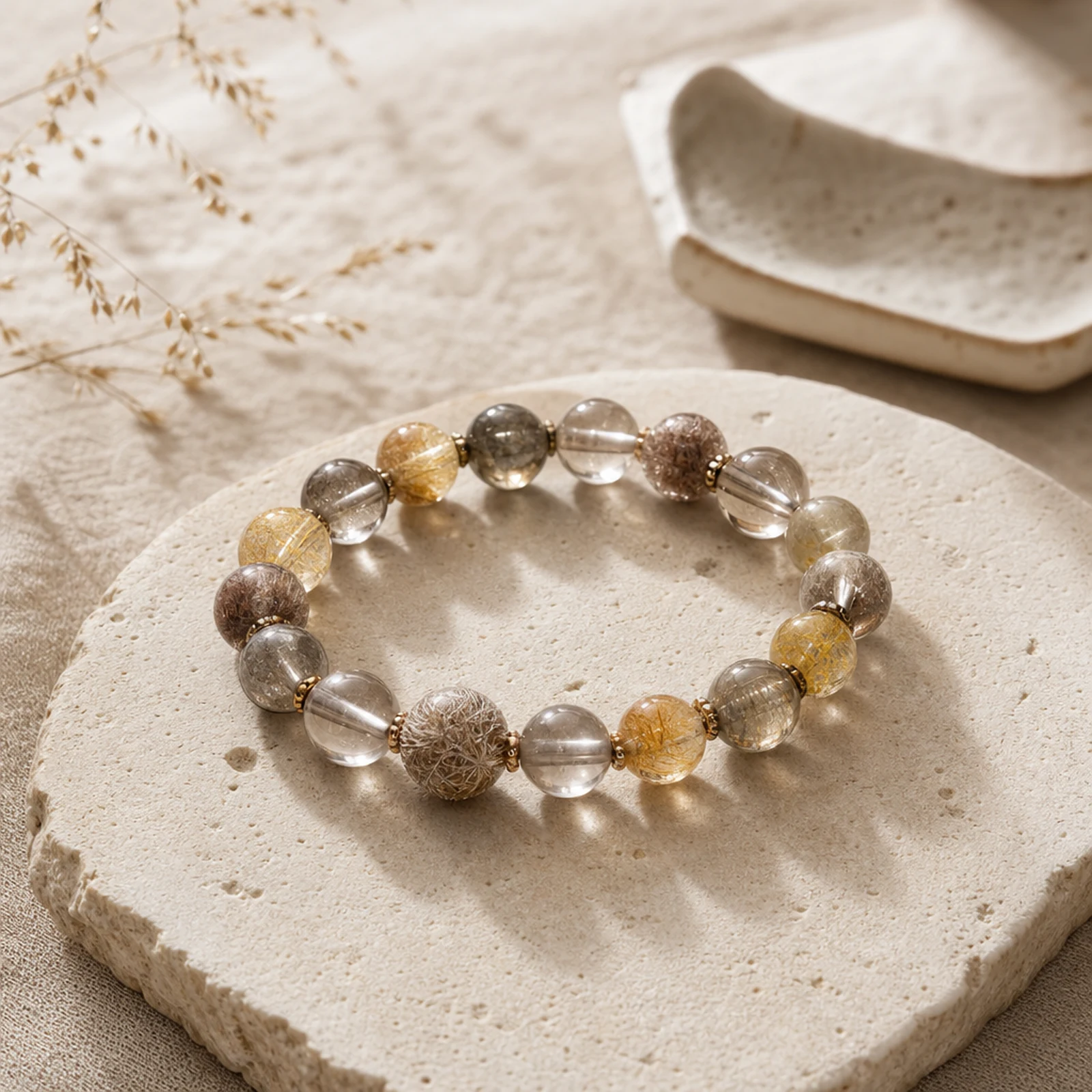 Multi-Color Earth Bracelet quiet ritual setting