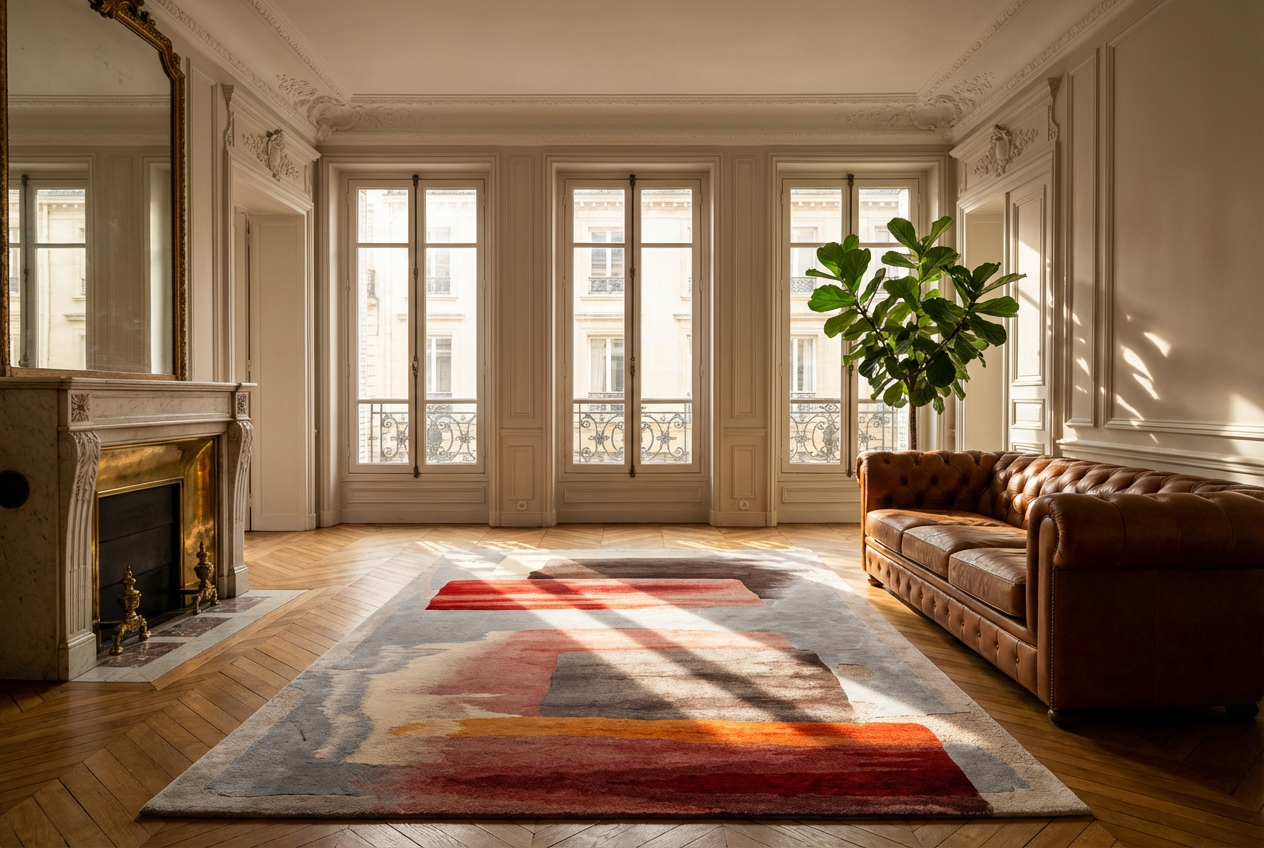 Sunset Glow - Artistic Handmade Wool Rug