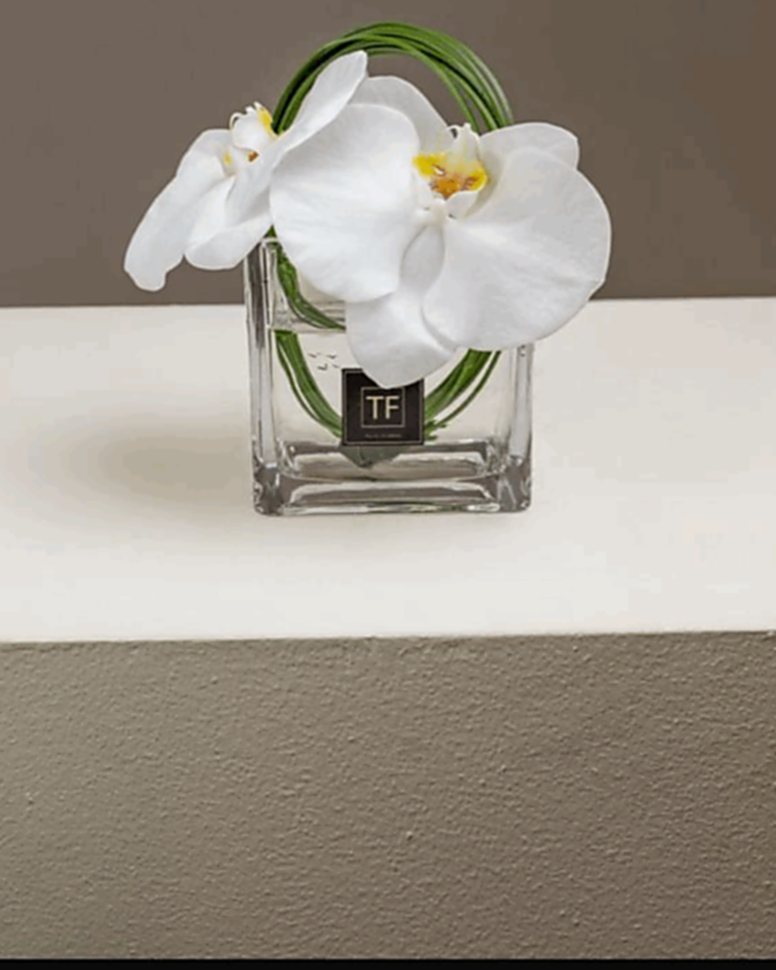 Orchid & Steel Grass Arrangement