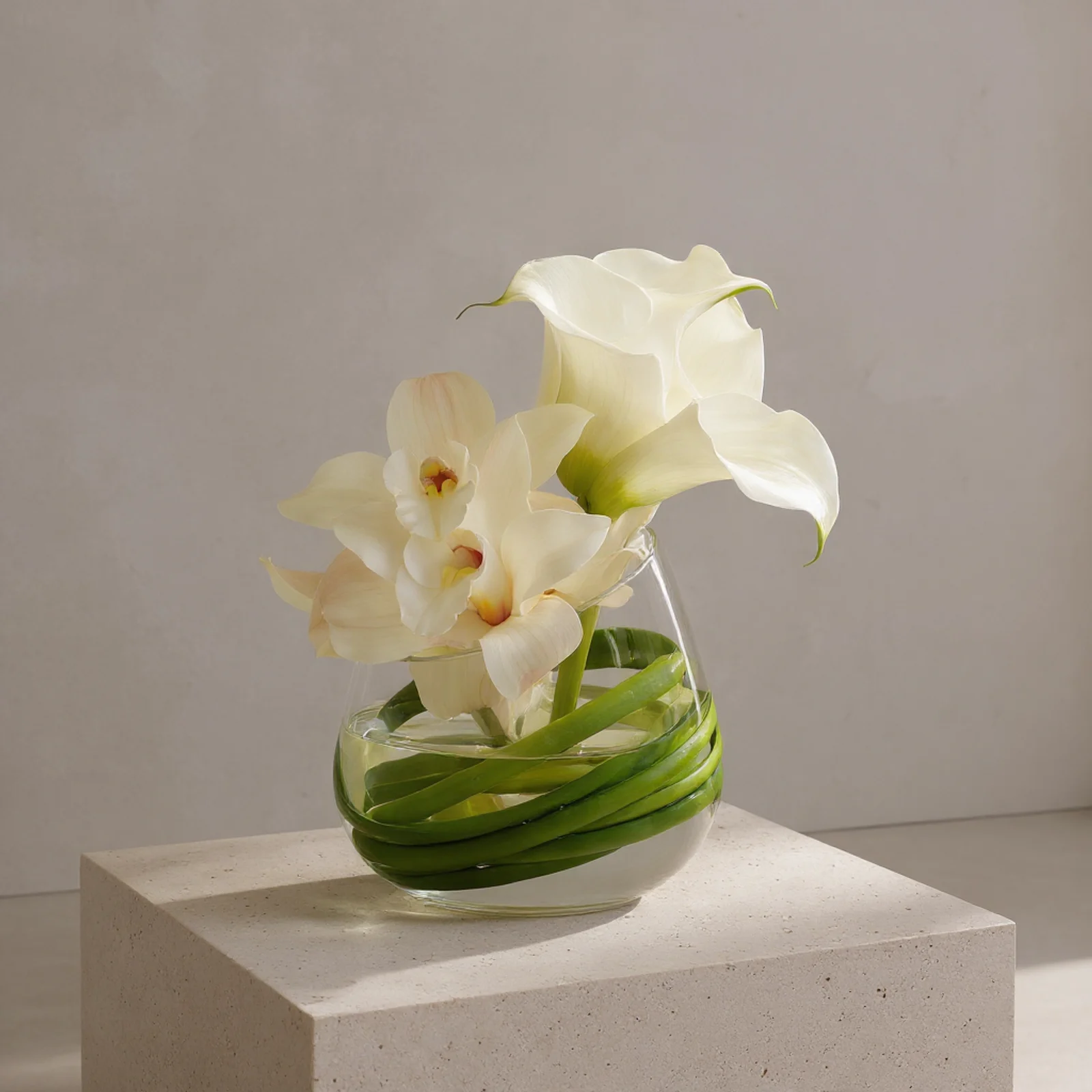 Calla Lily & Cymbidium Arrangement