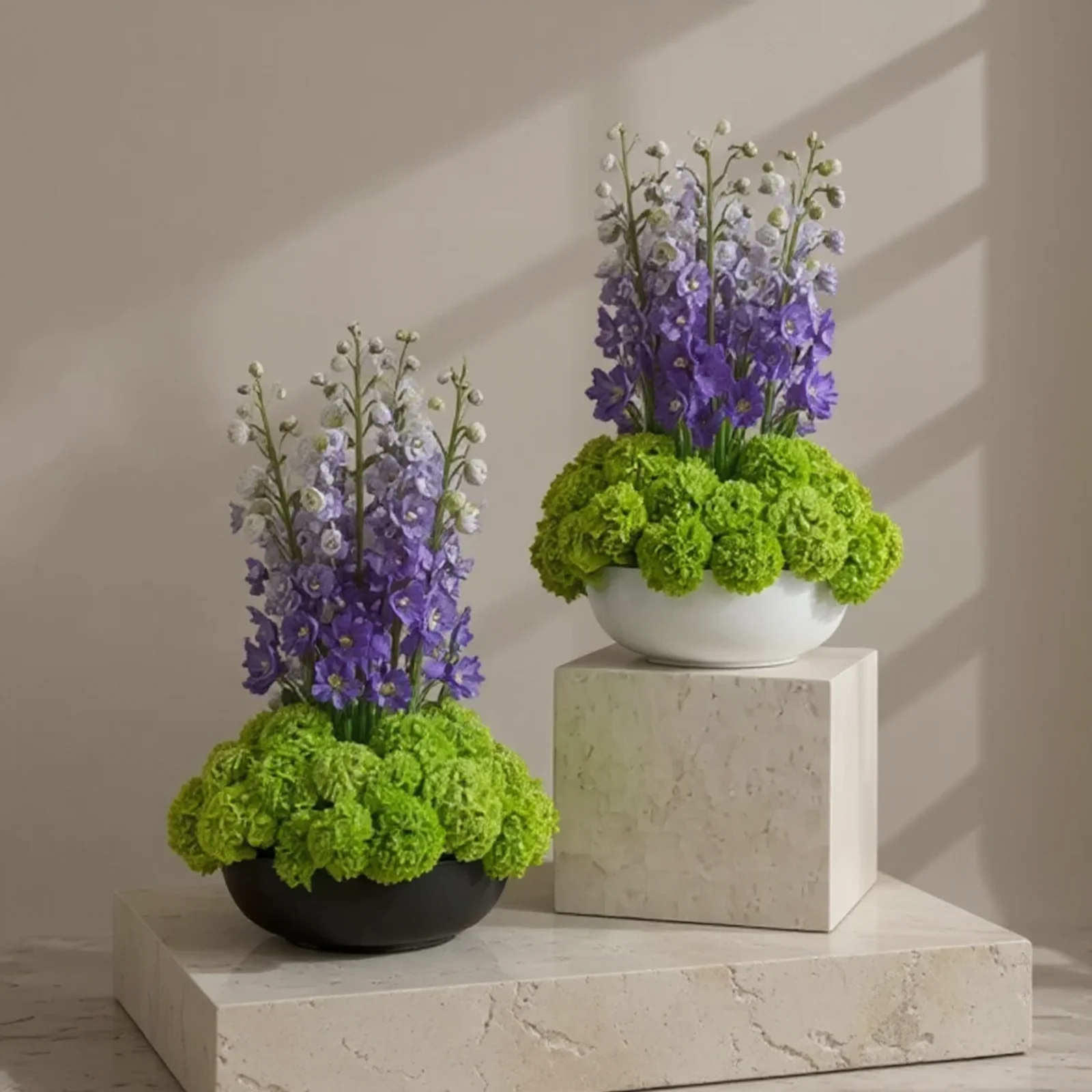 Hydrangea & Delphinium Statement Arrangement