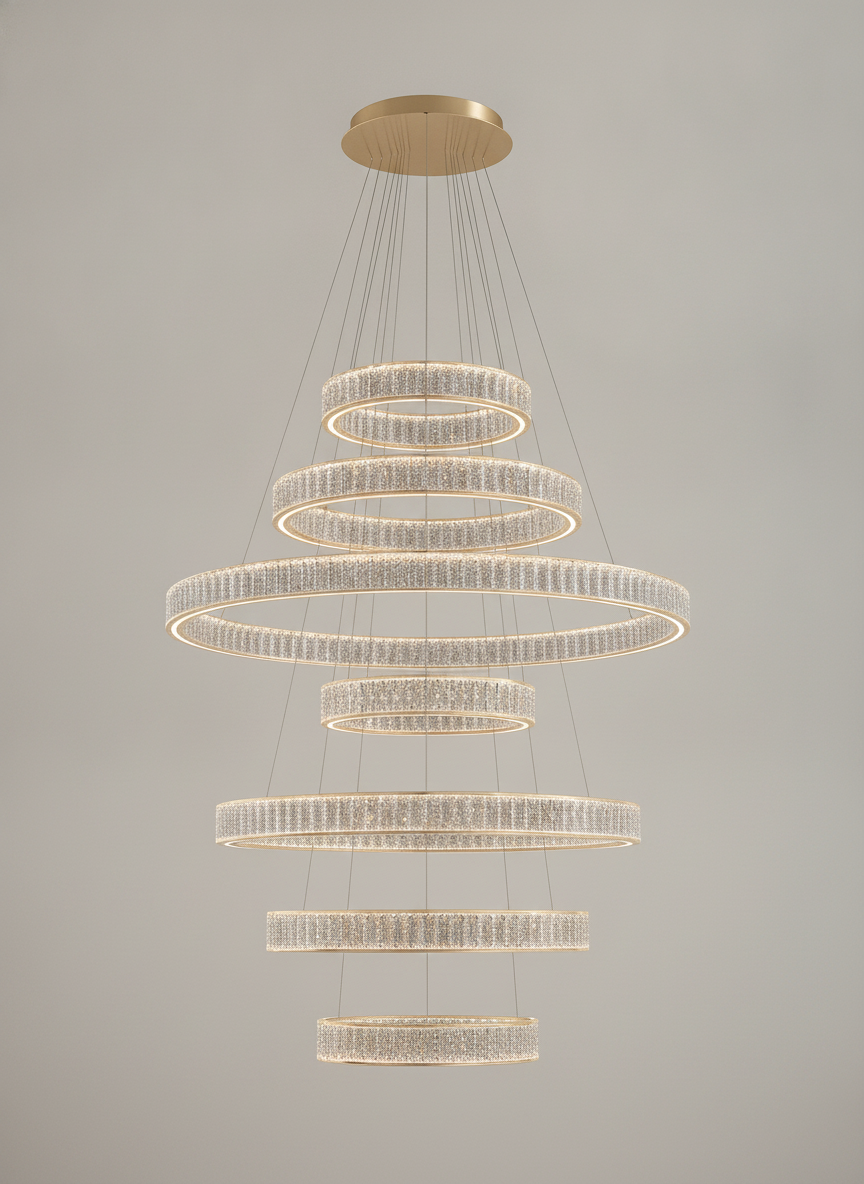 Aurora Crystal Ring Chandelier