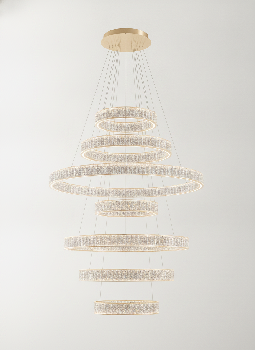 Aurora Crystal Ring Chandelier