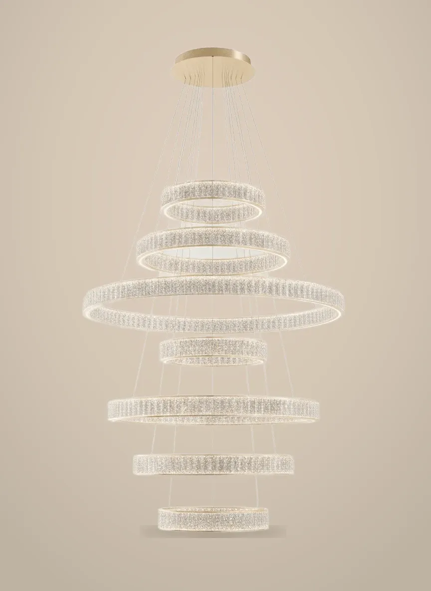 Aurora Crystal Ring Chandelier