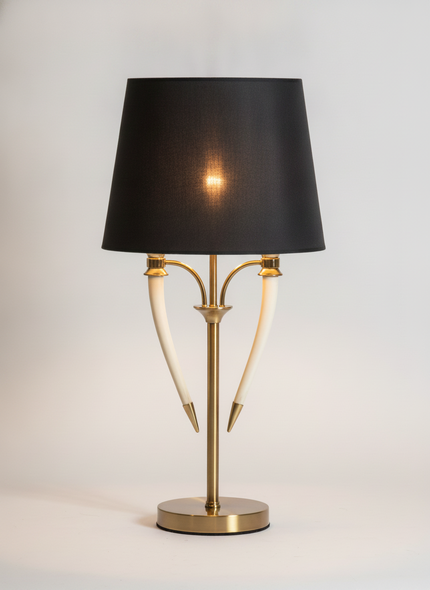 Corno Brass Table Lamp