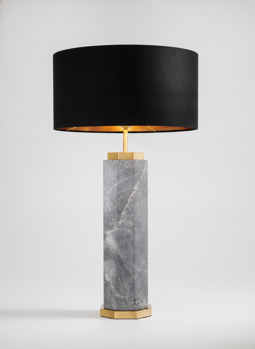 Grigio Marble Table Lamp