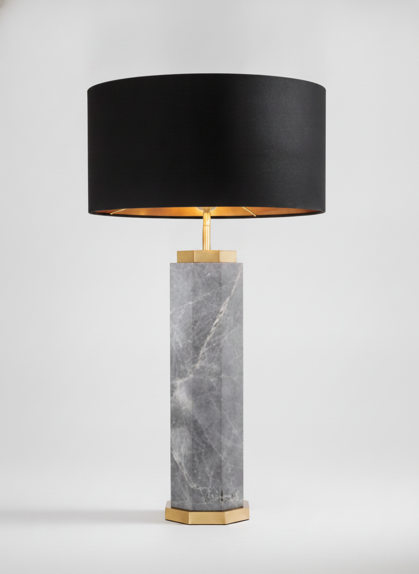 Grigio Marble Table Lamp