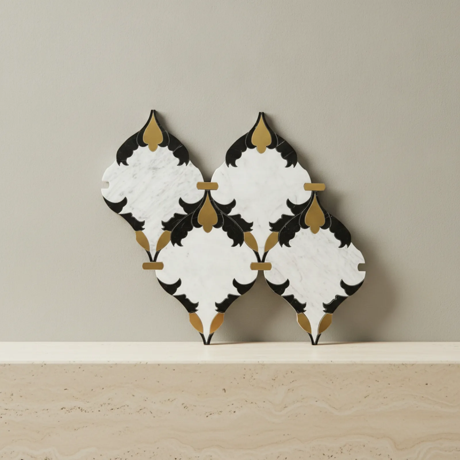 Tulip Noir Marble Mosaic