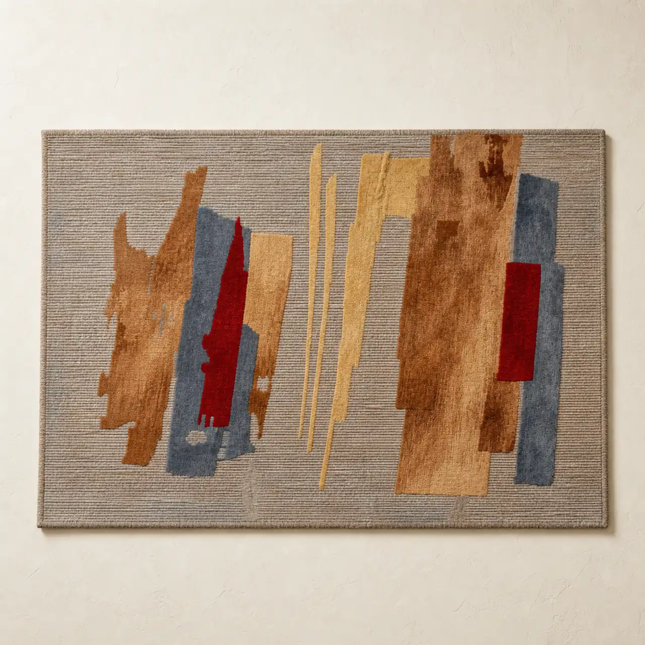 Chromatic Canvas Hand-Tufted Abstract Wool Rug
