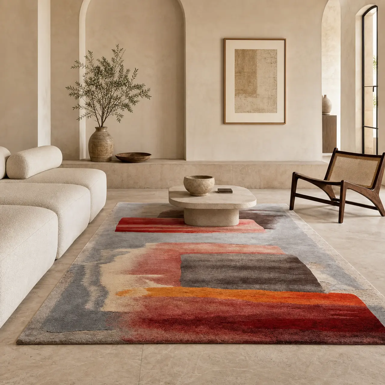 Sunset Glow - Artistic Handmade Wool Rug